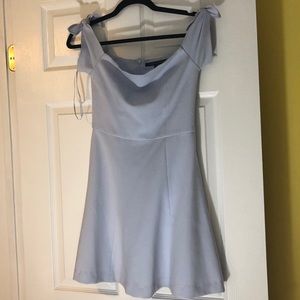 Periwinkle off the shoulder dress